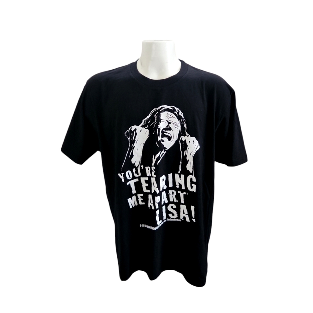 Tommy Wiseau signed personalized The Room Tearing Me Apart Movie Promo Tee New
